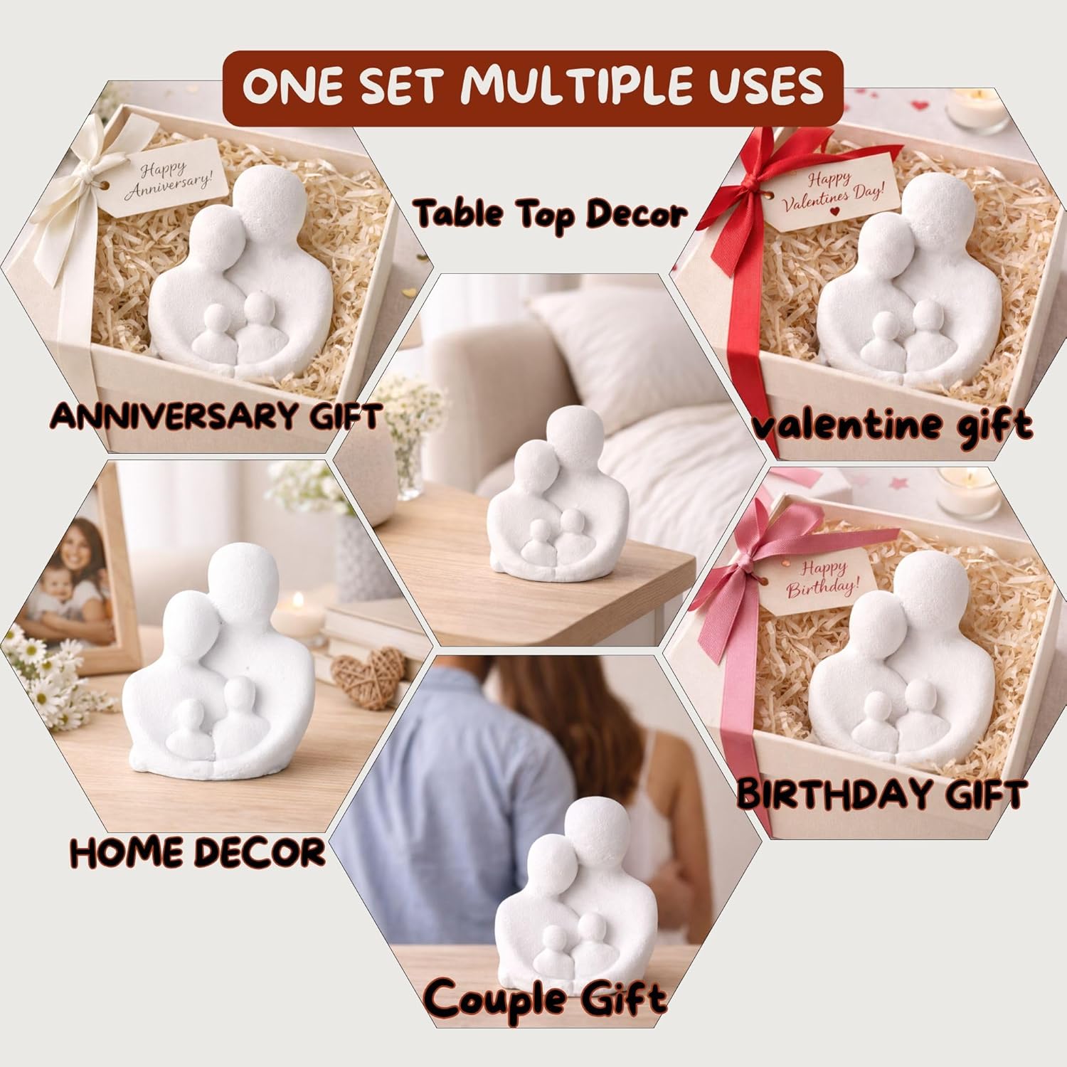 CraftVatika Abstract Family Figurine Showpiece for Home Decor