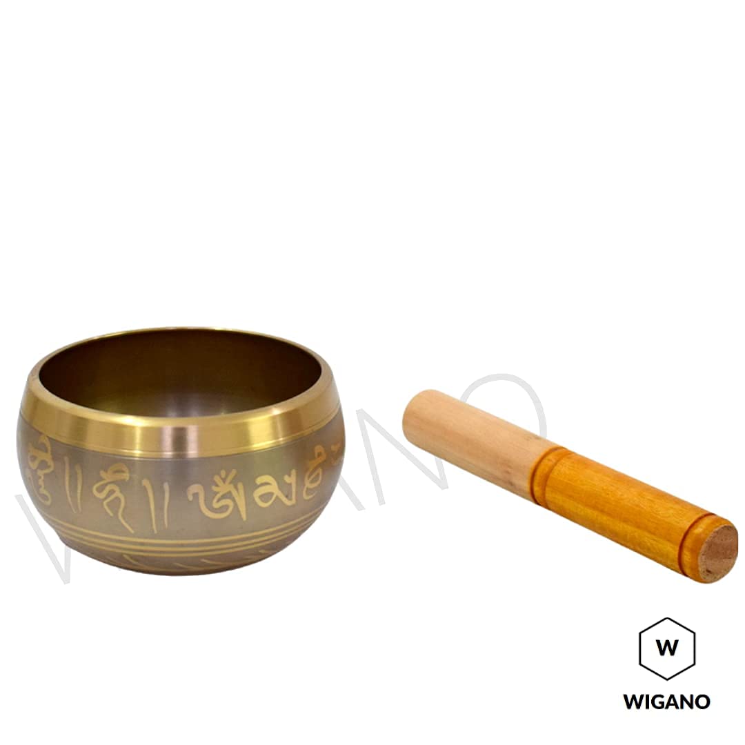 Sound Singing Bowl for stress relief Meditation with striker stick Bell Sound (6"X3" Grey)