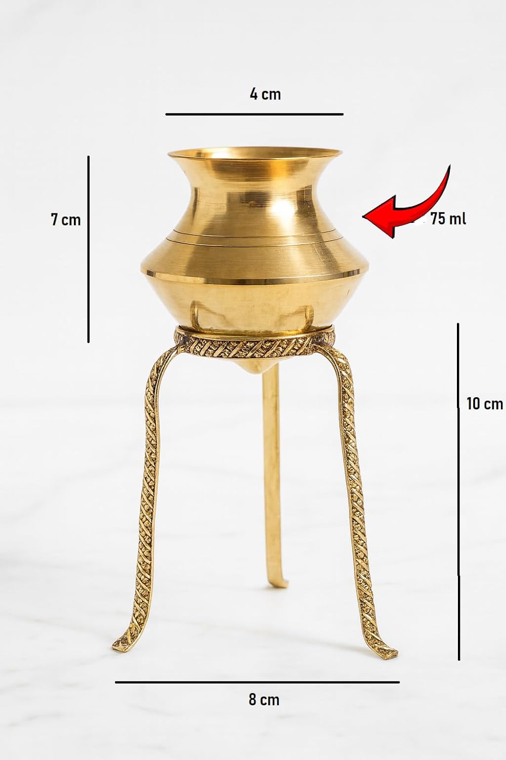 Brass Shivling Jalabhishek Stand, Traditional Design, Gold, Decorative Hindu Puja Ritual Item with Brass Puja abhishekam Kalash